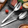 Stainless Steel Serving Spoon Elegant Buffet Utensil Heavy-Duty Slotted Spoon for Serving Commercial Grade Restaurant Kitchen Scoop