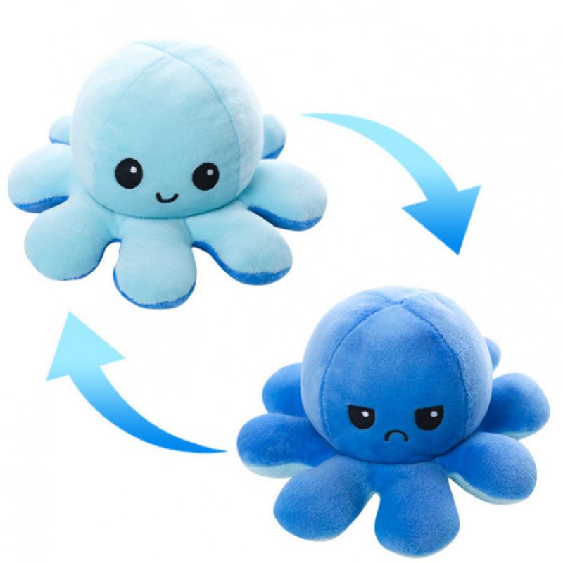 Flip Octopus Doll, Flip Octopus Octopus Plush Toy Double Sided Flip Doll