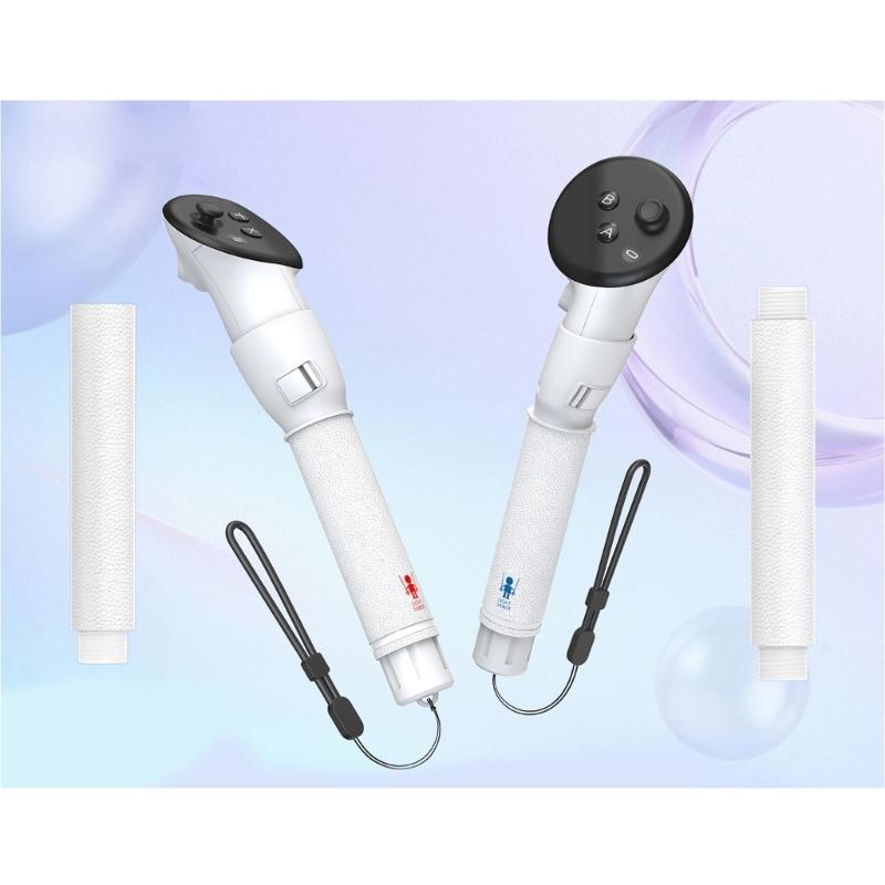 Long Arms Extenders for 3S Game Handle VR Controller Extension Grips Multifunction Stick Handle Attachments