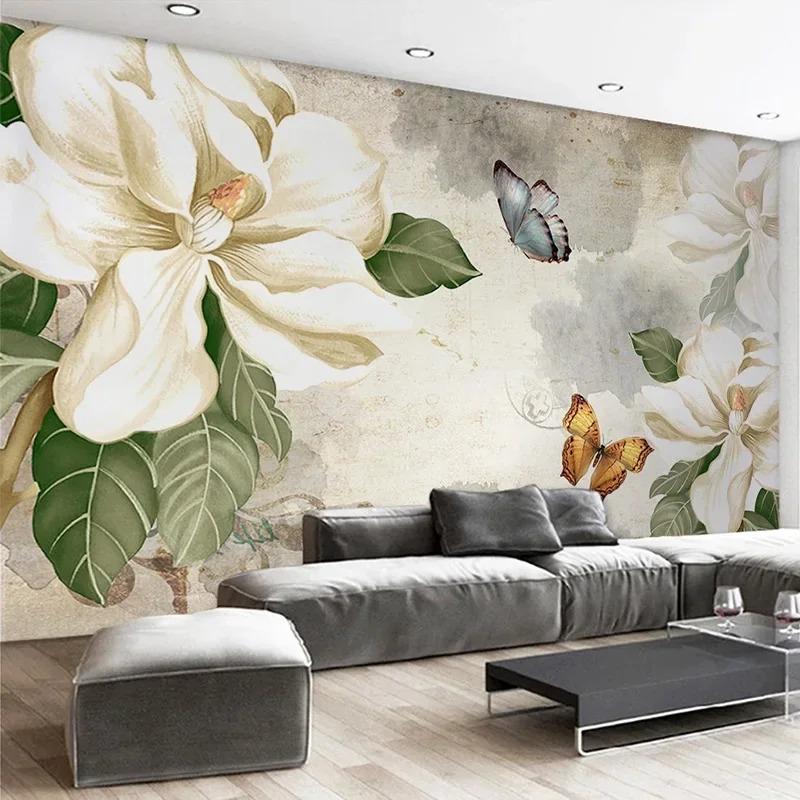 3d Retro Oil Painting Flowers Murals Living Room Tv Study Bedroom Home Decor Wall Papers For Walls 3d