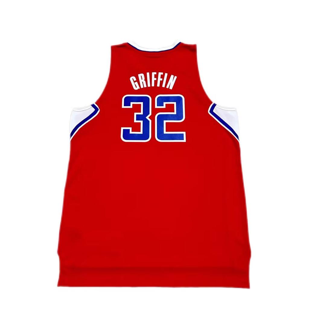 Adidas X NBA Collaboration Los Angeles Clippers Griffin 32 SW Digital Letter Embroidered Pullover V-Neck Sports Basketball Jersey 7912A-313-K91196