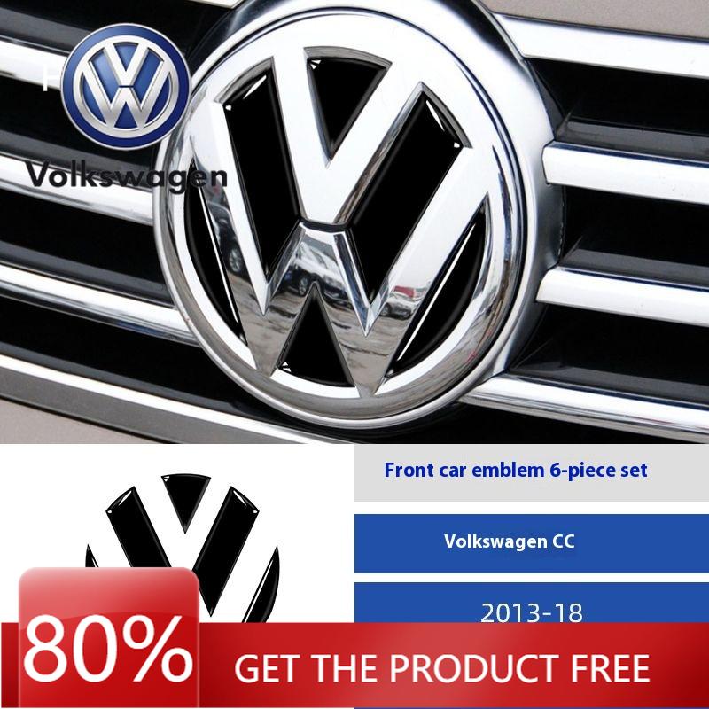 Für VOLKSWAGEN VW Autoemblem Aufkleber Geeignet für VW Volkswagen CC 2013-2018 Autoemblem Aufkleber Vorne Und Hinten Innenraum Modifi