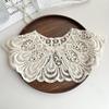 Elegant Cape Lace Fake Collar Cloak Wraps Knitted Shawl Korean Style Hollow Out Crochet Flower Scarves Clothes Decoration