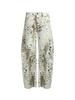 Modische Damen Jeans mit weitem Bein und Leopardenmuster - Retro-Waschung, Bodenlang, Locker, Lässig, Streetwear