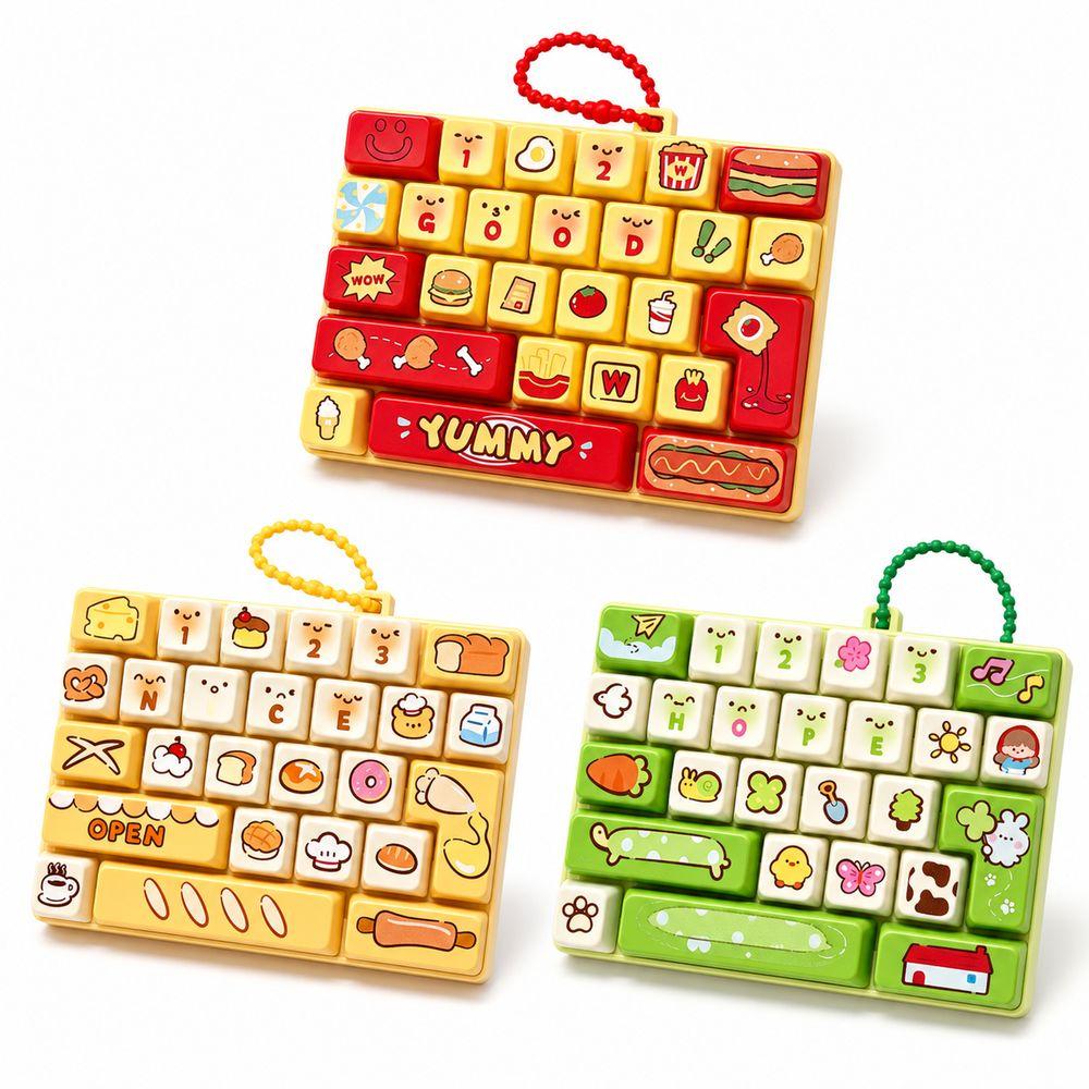 26-key Keyboard Keychain Pressable Keys Keyboard Toy Creative Keyboard Fidget Toy  Gifts