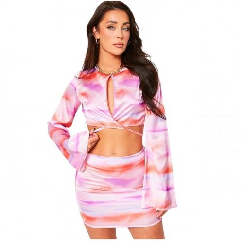 Missy Empire Womens/Ladies Tie Dye Satin Mini Skirt