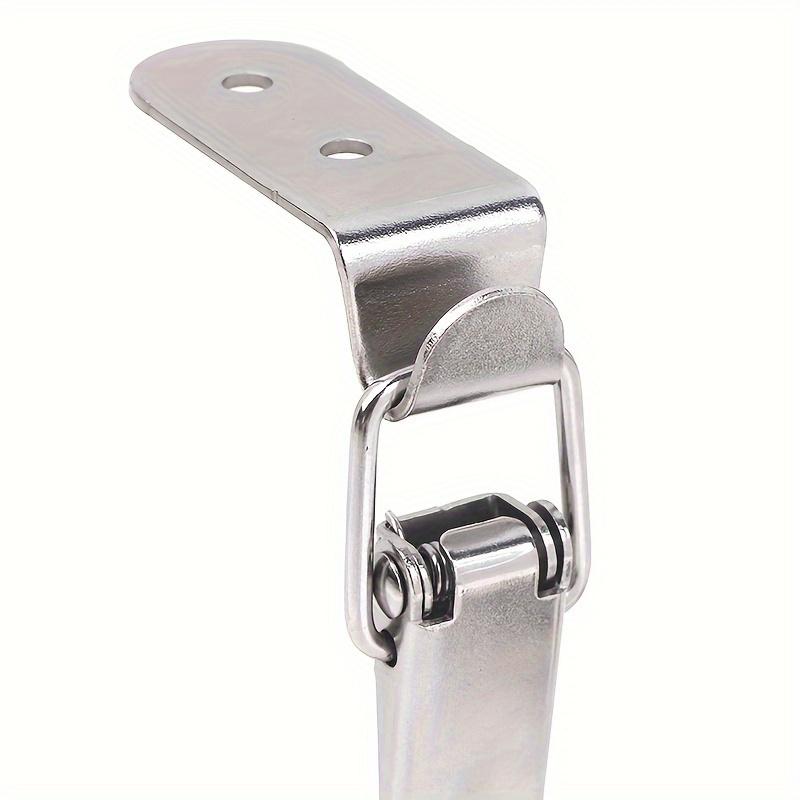 Stainless Steel Toggle Latch Locks - 2 Sets, 90-Degree Polished Metal Cabinet Door Latches with Screws, Heavy-Duty Quick