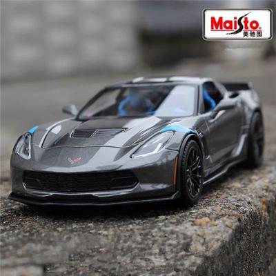 1:24 Chevrolet 2017 Corvette Grand Sport Alloy Sports Car Model Diecasts Metal Toy Racing Car Model Simulation Gifts
