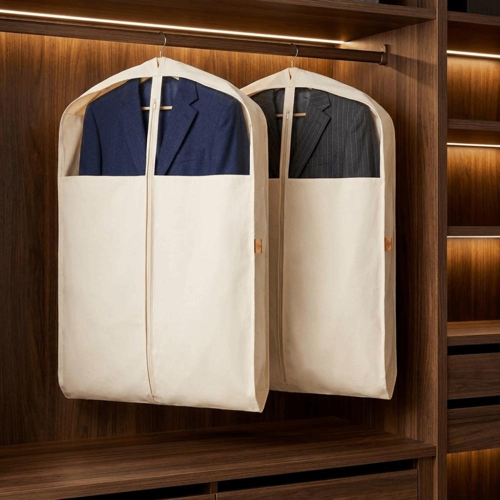 Thickened Garment Bag Cover Visible Suit Coat Dress Cover Hanging Clothes Storage Bag for Home