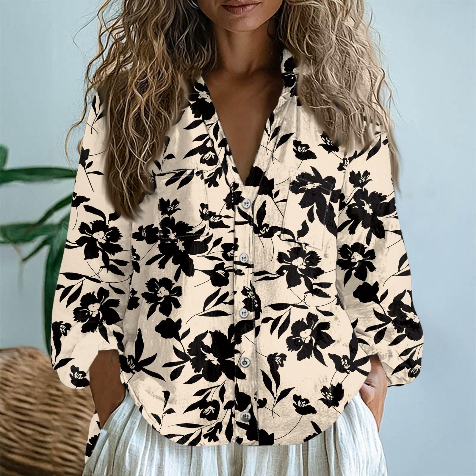 

Женские хлопковые льняные топы с длинными рукавами, свободные футболки с V-образным вырезом в стиле бохо, винтажные блузки XXL