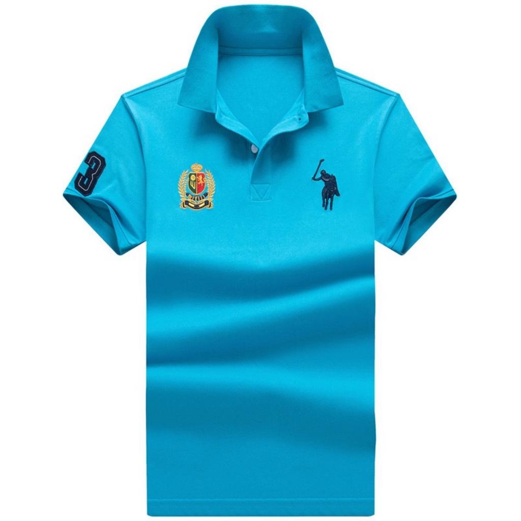 TrendHub Nové Vysoce Kvalitní Pánské Polokošile High Street Krátký Rukáv Pánské Košile Límec na Knoflíčky Pánská Polokošile