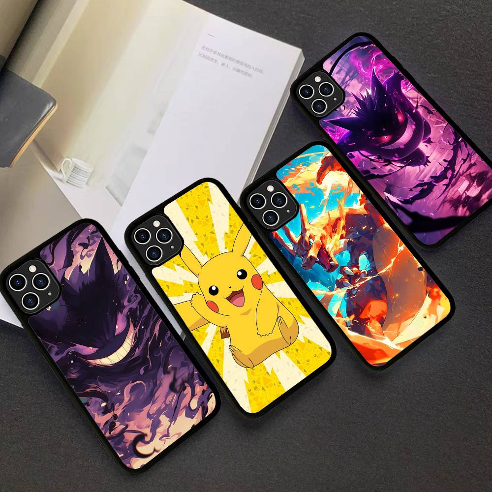 1pc Popular Cartoon Anime P-PokemonS Phone Case Silicone PC+TPU For For IPhone 11 12 13 14 15 16 Plus Pro Max Cover