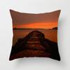 Sunset Sunset Beach Scenery Printed Pillow Cover Sofa Decoration Car Office Seat Cushion Cover Room Home Decor Pillow Cover