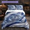 Leeds United Football 3 Piece Bedding Set Soft Duvet Cover Set with Pillowcases Printed Bedroom Decor Set for Home