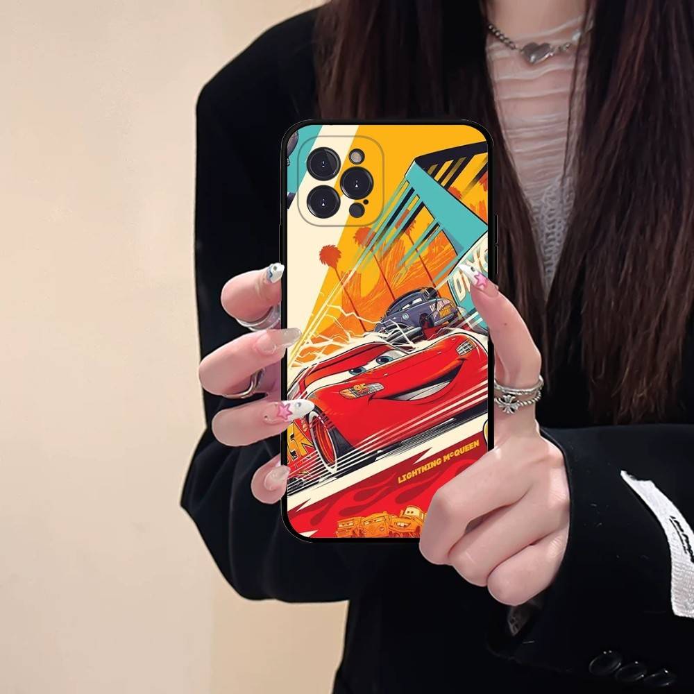 Popular Cartoon L-lightningS M-mcQueen Phone Case For IPhone 16 15 14 11 12 13 Mini Pro XS Max Cover 6 7 8 Plus X Funda Shell