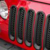 RT-TCZ Upgrade Version Clip-On Grille Front Mesh Grille Erts Compatible With Jeep Wrangler JK JKU 2007-2015 (Matte Black)