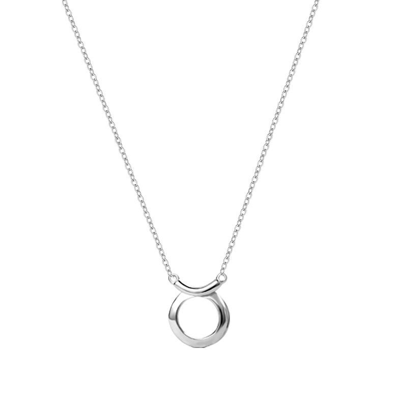 

Ювелирные изделия Простое круглое ожерелье Модное легкое роскошное кольцо-кулон в виде быка Персонализированная ключичная цепочка