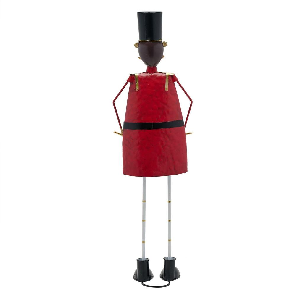 Red Metal Nutcracker Drummer 57cm