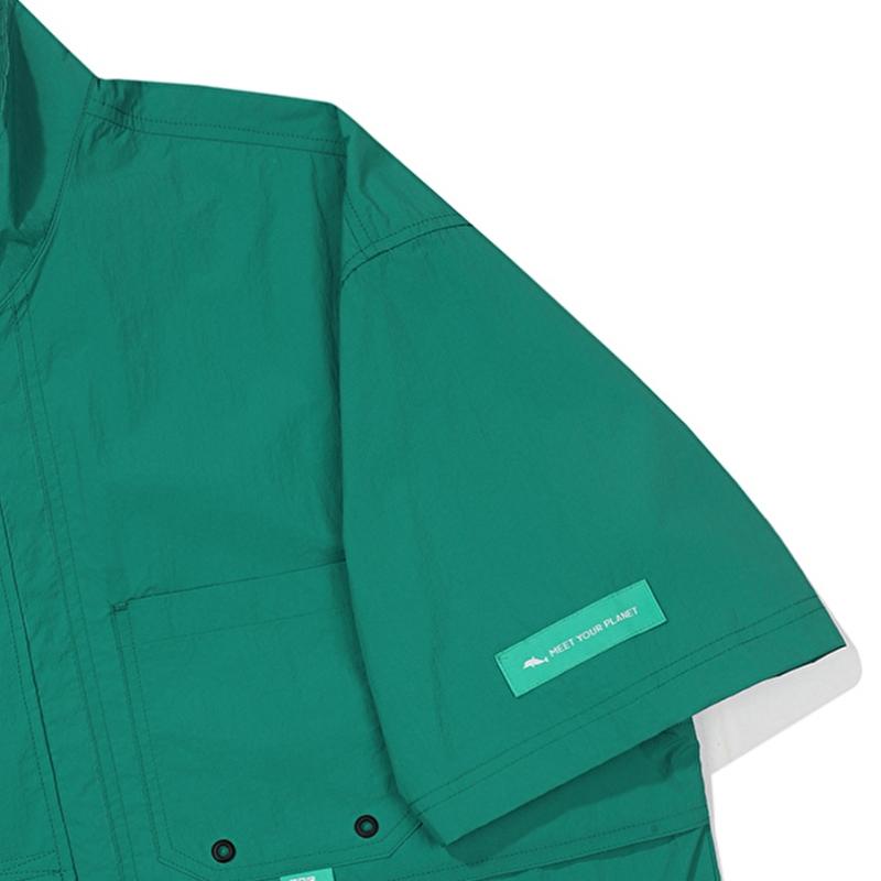 Patch Pocket Short Sleeve Anorak  Green  [23ss]