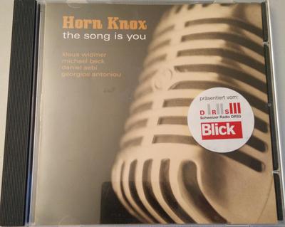 CD HORN KNOX, KLAUS WIDMER, MICHAEL BE - THE SONG IS YOU  JHM3625 JHM Records 2002 Japan Jazz Used