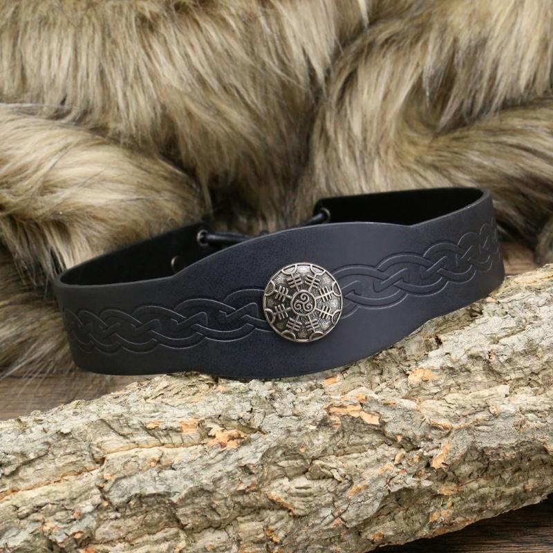 Vintage Embossing Pattern Headband Medieval Hairband for Cosplay Fans Stage Performers Historical Headband for Adult