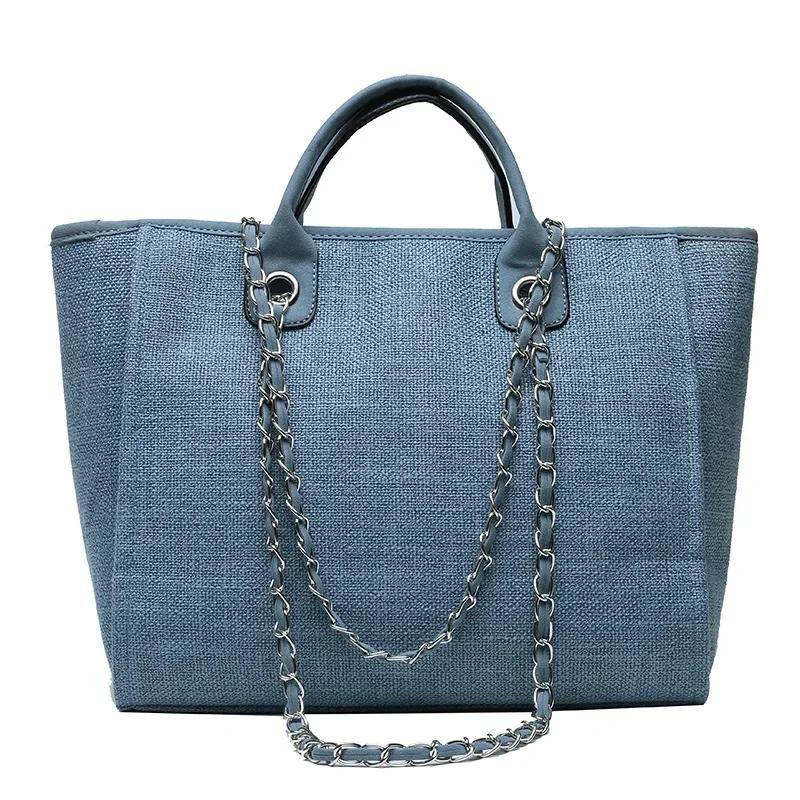 Fashion Make Up Designer Big Women's 2025 New Korean Fashion Casual Large Capacity Shoulder Crossbody Chain Tote Bag