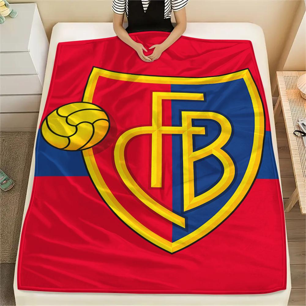 

1PC Footballclub Basel Print Flannel Blanket, High quality All Seasons, Home Decor, Warmth and Comfort, Perfect for Christmas Gifts 80cm x 120cm