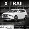 1/32 Scale X-trail SUV Model Car with Sound and Light, Collectible Metal Vehicle for Kids Birthday Gift Children Toy