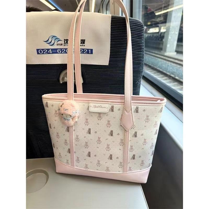 Niche girl bags, new tote bags, large-capacity cute handbags, student commuting shoulder bags in class