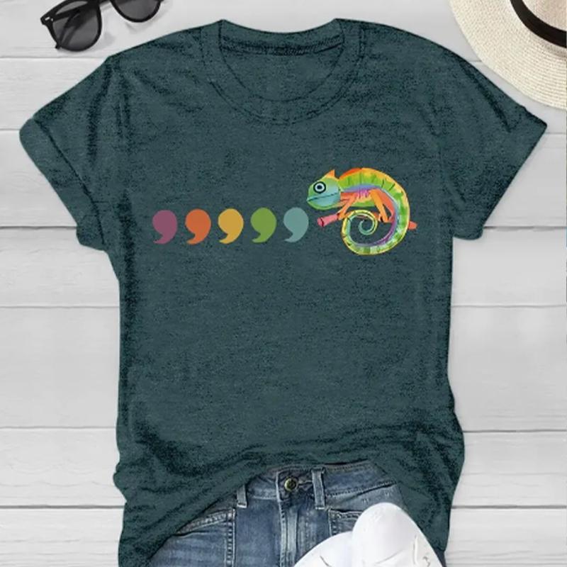 Mode Frauen schwarze Katze Eidechse Print T Shirt lustige lässig O-Ausschnitt kurze Ärmel T-shirt Sommer weibliche T-Shirt