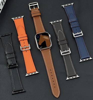 Skórzany pasek do paska Apple Watch seria Ultra 8 7 6 5 4 3 2 1 SE 49mm 45mm 44mm 40mm mężczyźni kobiety Iwatch bransoletka skórna