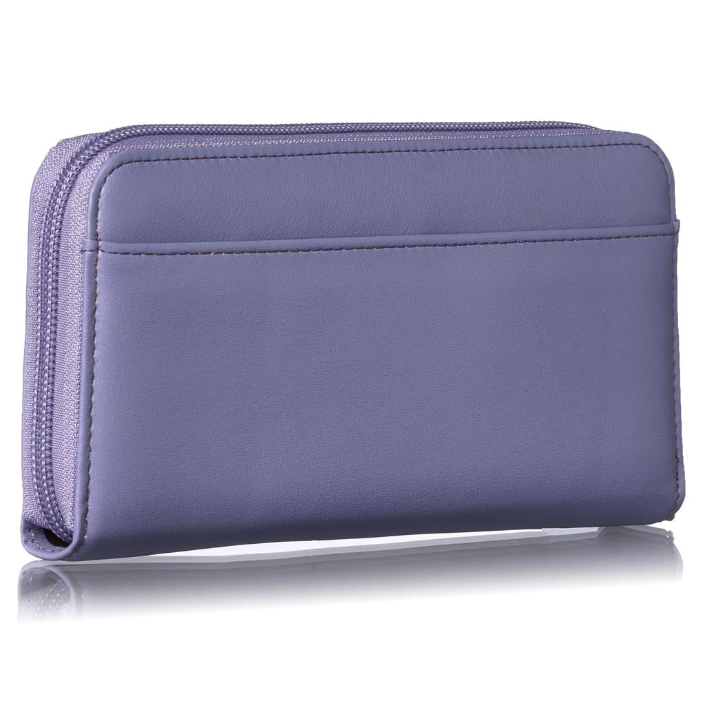 COCO CUTE Women's Frame Long Wallet, Easy-to-Use Round Zipper, Large Capacity, with Coin Purse, Perfect Gift, Original Boxed, Lavender
