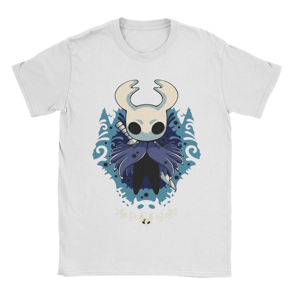 Hollow Knight Silksong Little Ghost T-Shirts Men  Vintage Pure Cotton Tees O Neck Short Sleeve T Shirts New Arrival Clothes