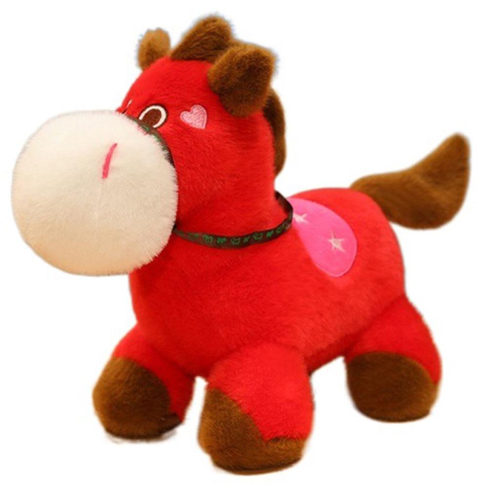 Mascot Dolls 2026 Horse Plush Doll Good Luck Zodiac Pony Figurine Year of Horse