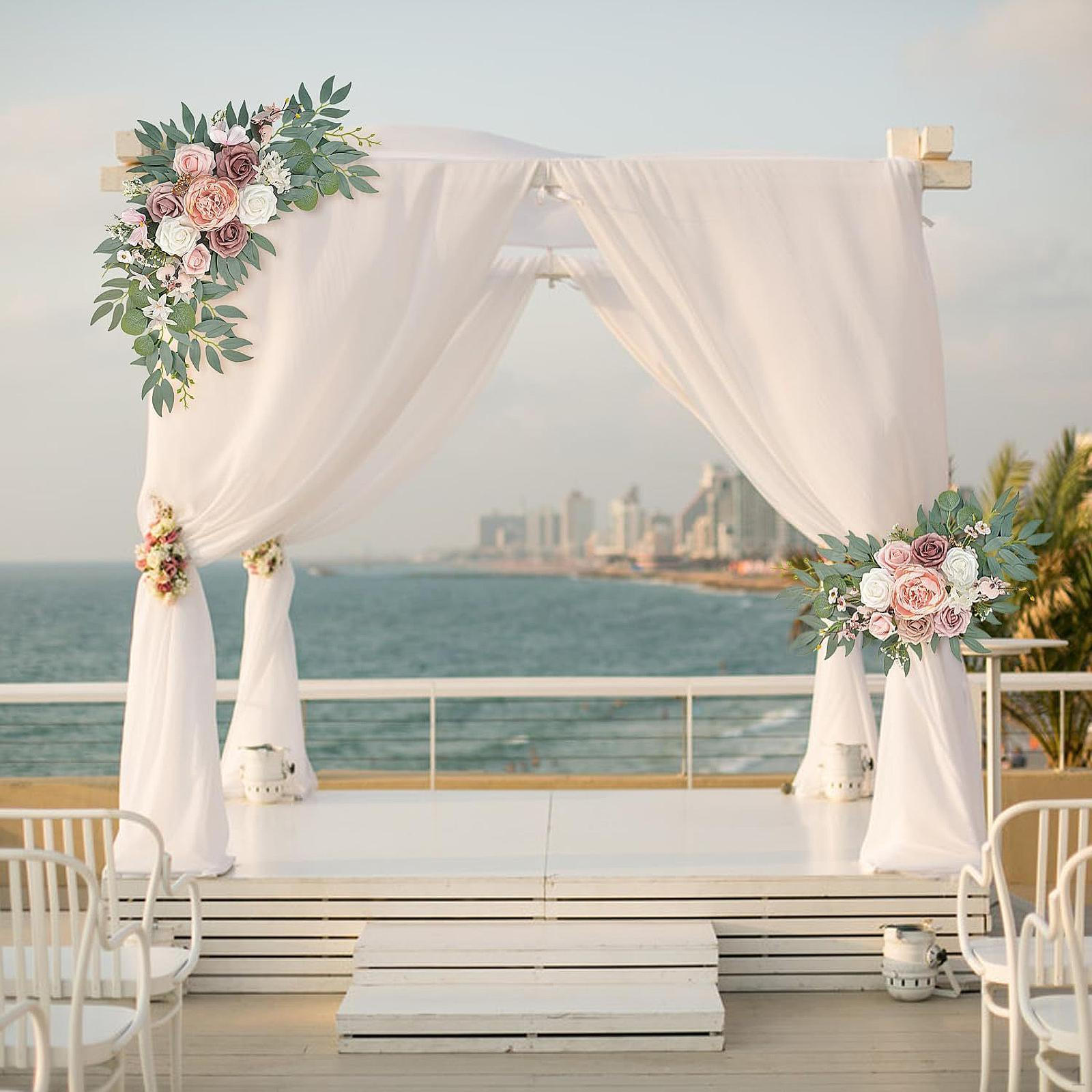 

2 штуки Свадебные цветы для арки, Украшения для приветственных табличек, Искусственные зеленые листья, Украшение для фона для