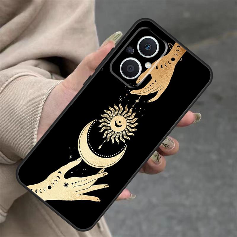 Sun Moons Star Signs Astrological Case For OPPO Reno 8T 13F 14F 12F 11F 10 12 13 14 Pro 7 8 Lite OPPO Find X8 X6 X9 Pro Cover