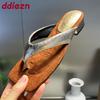 Mode Mode Eckige Zehen Damen Ballerinas Hausschuhe Sandalen Schuhe Neu In Sommer Strand Pantoletten Damen Ballerinas Hausschuhe Schuhe Weiblich Zehentrenner