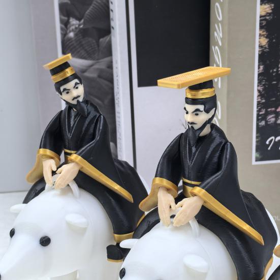 1/2Pcs Qin Shihuang Riding Polar Bear Figurine Qin Dynasty First Emperor Riding Bear Statue Home Office Humorous Desktop Decoration