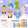 Wunila 6Pcs Crochet Kit for Beginners, DIY Craft for Adults and Kids, Great Gifts for Crochet Lovers, Crocheting Animals Kits with Step by Step