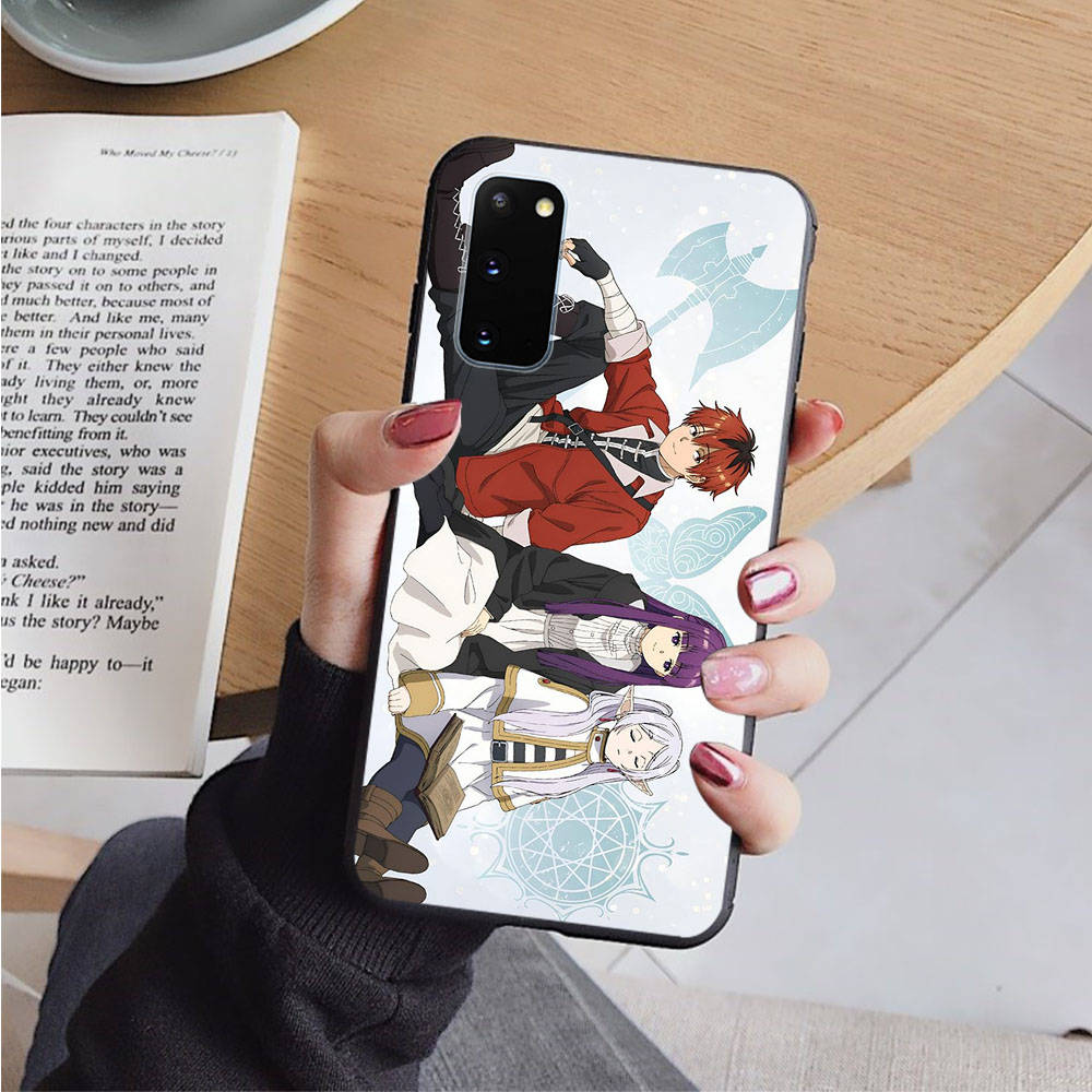 

AD65 Frieren Black Case for Samsung Note 20 Lite S24 Ultra S23 S22 A05 A06 A11 A71 A15 A16 A13 A24 A25 A33 A52 A53 M55 M35 Sofe Cover Samsung A10 олений