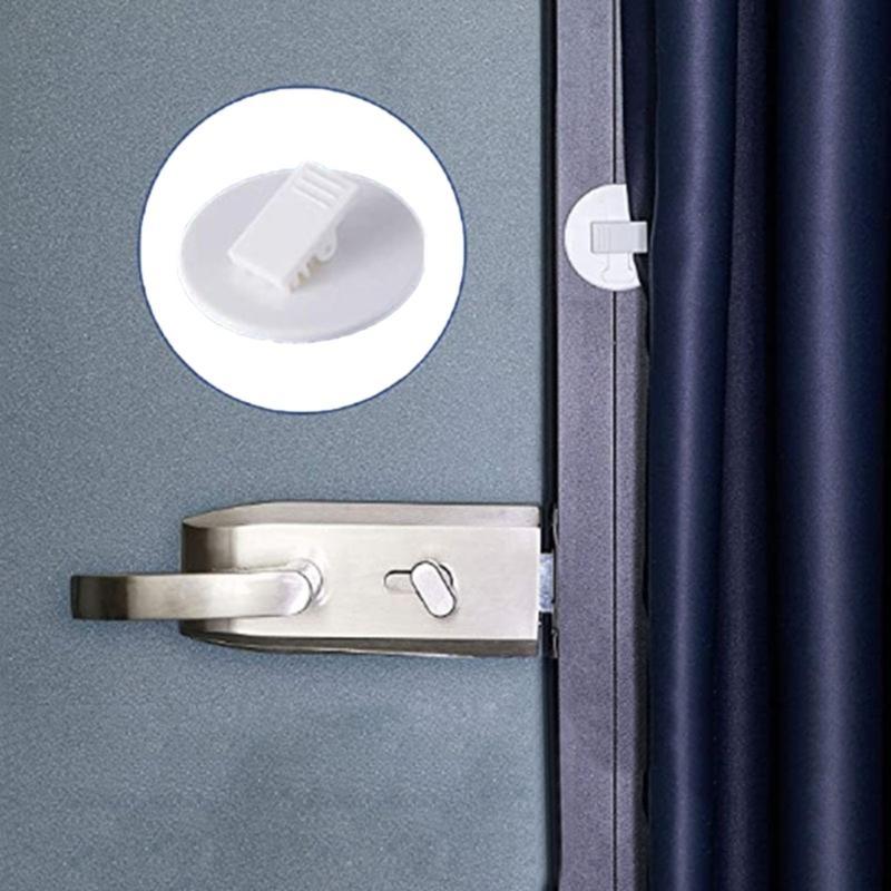 10Pcs Shower Curtain Clip Adhesive Windproof Shower Splash Guards Holder