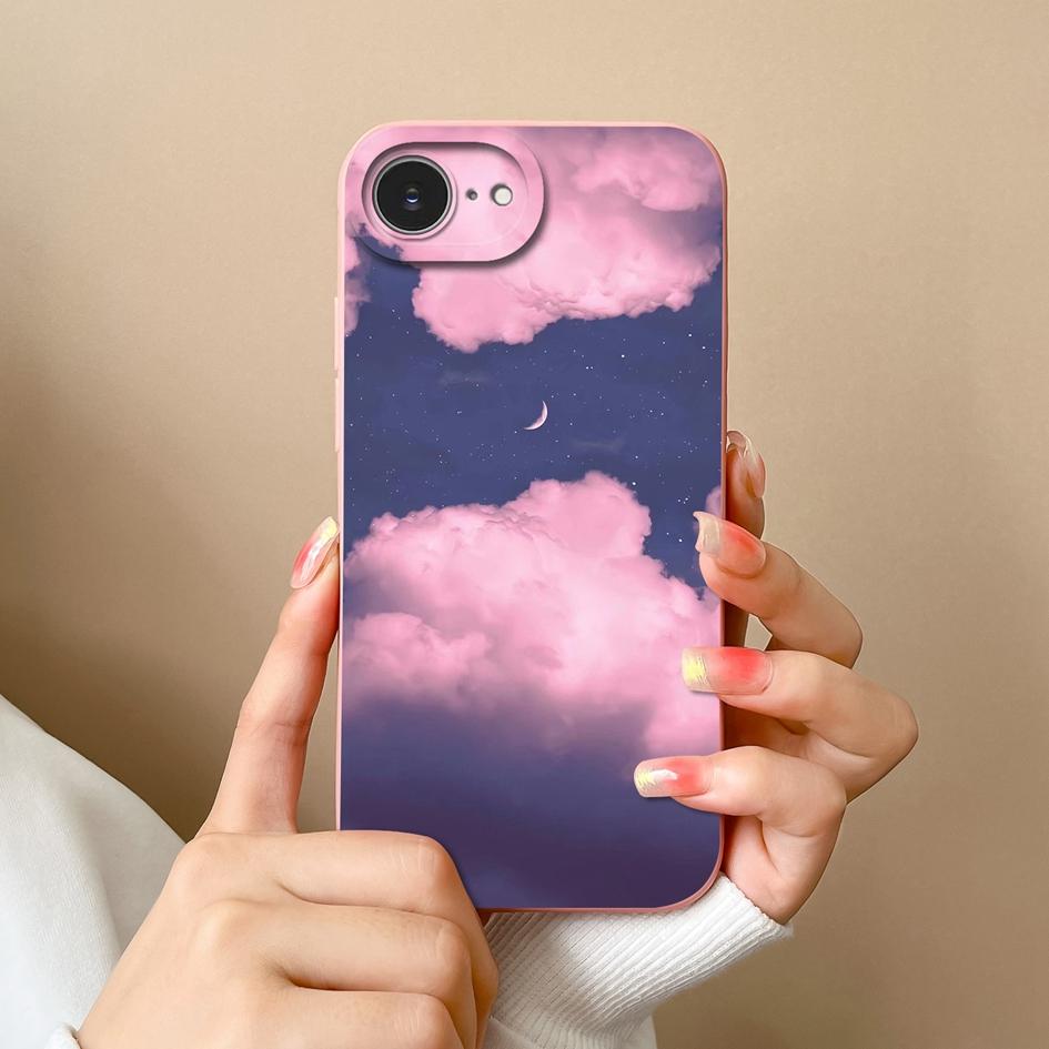 Cute Lucky Girl Phone Case For Apple iPhone 16e Soft Liquid Silicone High Quality Anti Drop Durable Anti Slip Protective Shell For Apple Bumper Covers