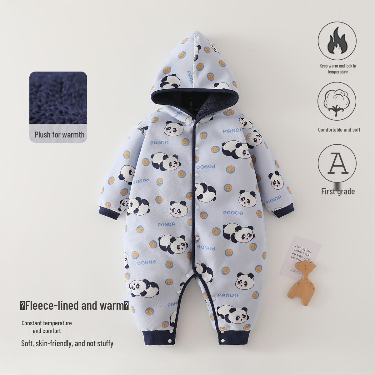 

Флисовый детский ромпер для осени/зимы | 0-1 год Теплый костюм для прогулок и ползания от Anyang Baby & Children s Wear 73