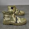Weiche Sohle Herren Camouflage Sicherheitsstiefel Hoher Schaft Seitenreißverschluss Canvas Outdoor Angeln Dicke Sohle Rutschfest Abriebfest Stiefel