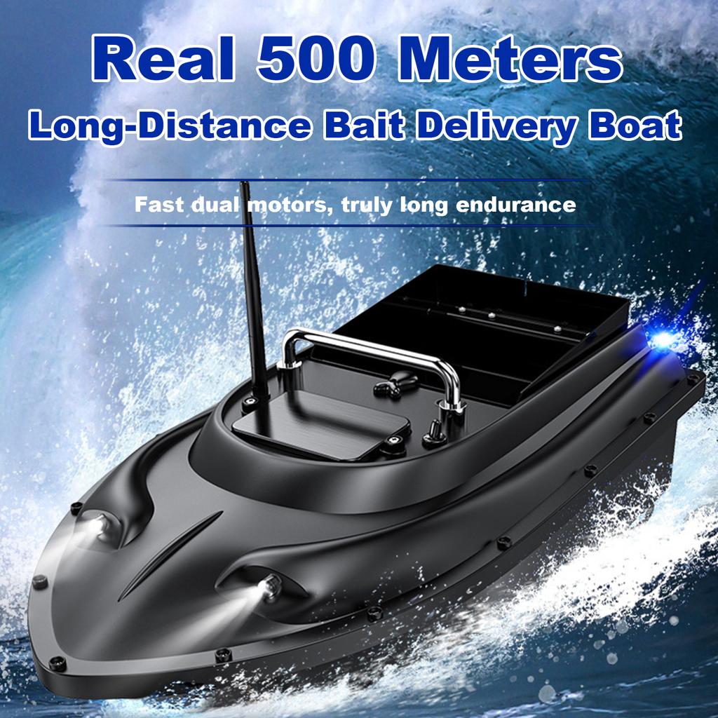 Bait Boat with LED Night Light 500M Long Distance Remote Control 4.4LBS Load Capacity for Fishing With GPS 5200MAH