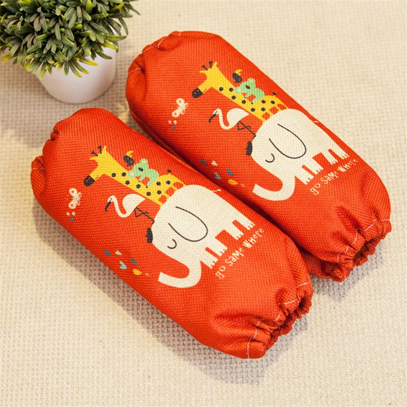 1 Pair 20cm Small Cartoon Animal Printed Children Dustproof Oven Sleeve Cotton Linen Oversleeves Cleaning Baking Tool