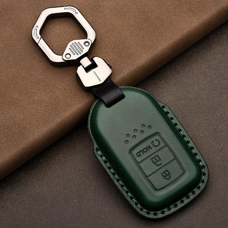 Leather Car Key Case Cover Shell For Honda Civic Accord Fit Hrv Crv Jazz City Protector