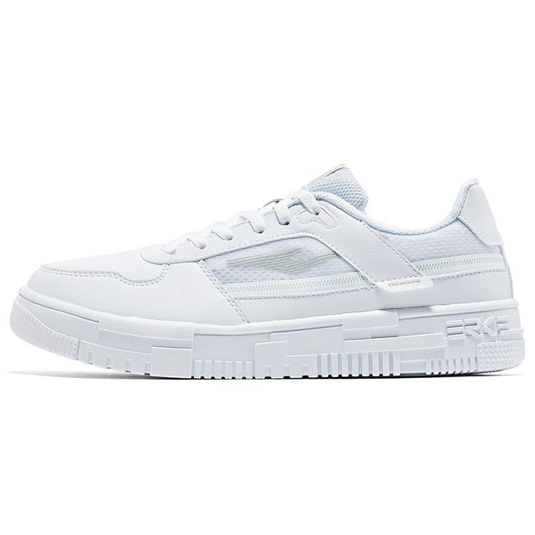 Hongxing Erke Trendy Thick Sole Casual Low Top Sneakers Men sneakers White Gray 11122201123-001