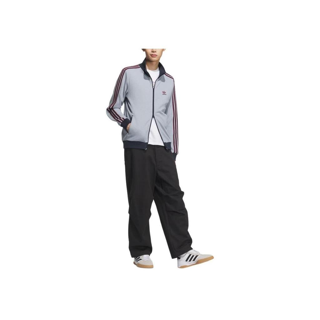 adidas Originals Track Top Waffle Jacket Blue/Red Men's Retro Jacket KB8953