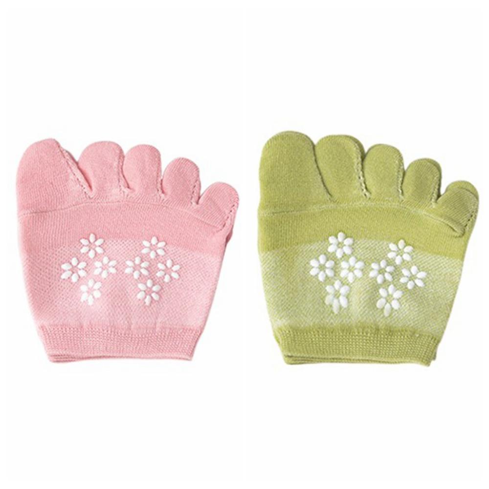 

2Pairs Invisible Half Feet Socks Flower Boat Socks Fashion Forefoot Socks Summer Pink&Green